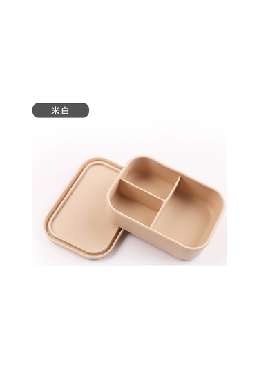 Kare Şeklinde Gıda Sınıfı Silikon Yemek Kutusu C-4 Beyaz
