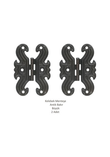 Bakır Dekoratif Kelebek Menteşe Büyük 2 Adet 7cm X 5cm