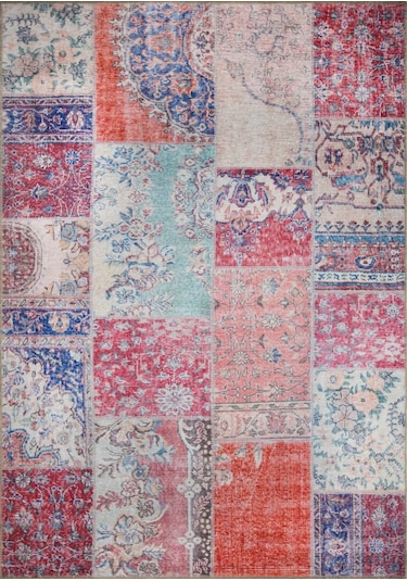 Jazz Patchwork Desenli Dokuma Taban Dekoratif Rustik Halı (Al 82)