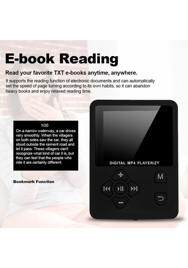 Besthome1 Renkli Ekranlı 1.8 İnç Mp3 Çalar, Fm Radyo, E-kitap - Beyaz, Video Oynatıcı