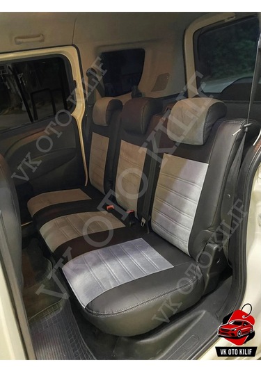 Vk Auto Fiat Doblo Araca Özel Koltuk Kılıfı Gri-siyah