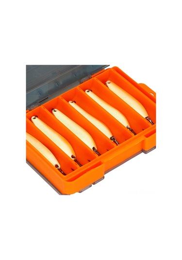 Geeroyoo Hb201 Kompakt Çift Taraflı Yem Kutusu, Olta Malzemeleri İçin Pratik Saklama Çözümü, Yeşil, 14x10x3cm