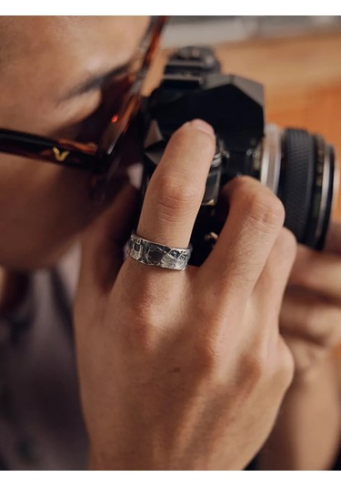 Rasputın Brand Ayarlanabilir Çelik Yüzük 183015142 Siyah