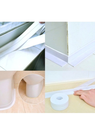 Buffer Gri Su Sızdırmaz Banyo Mutfak Lavabo Izolasyon Şerit Bant (443243545)