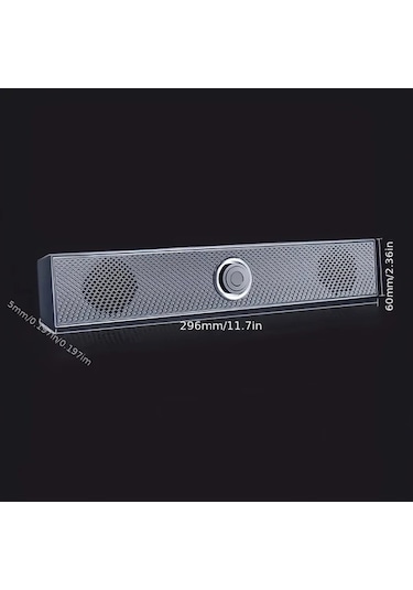 Willowhaven Siyah Usb Güçlü Masaüstü Hoparlör Çift Hoparlörlü Stereo Ses Pc Ve Müzik Çalar İçin