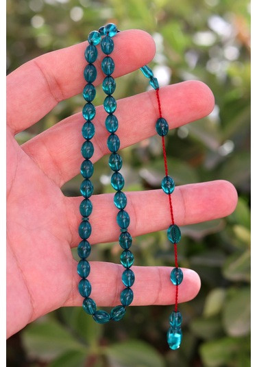 Su Mavisi Arpa Kesim Özel Sistem Ateş Kehribar Tesbih 201024760