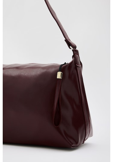 Gabrielle Salaş Omuz Çantası Bordo Bordo