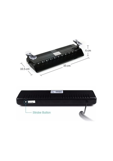 Flybuy Anmingpu Acil Liderlik Çakarli Lamba Polis Araba Kamyon Için Kirmizı Mavi Amber, 1 Adet Kırmızı 1 Adet Beyaz 1 Adet