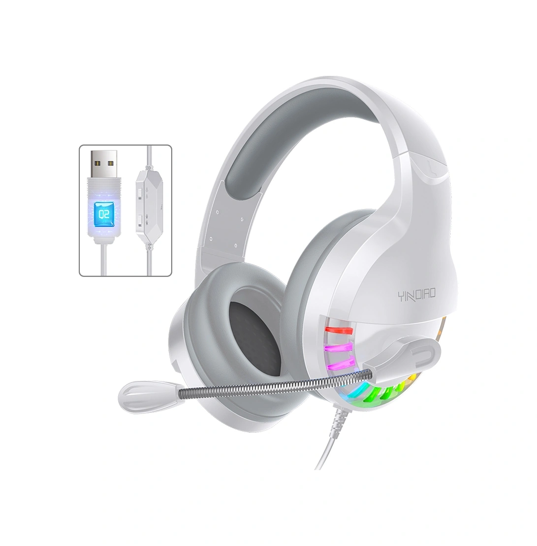 Sones Yındıao Q2 Mikrofonlu Baş Üstü Kablolu Oyuncu Kulaklığı, Sürüm: Tek Usb Ses Kartı