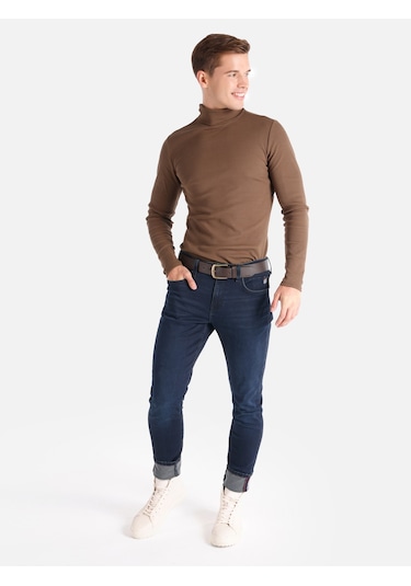 Colins 041 Danny Dar Kesim Düşük Bel Düz Paça Koyu Mavi Erkek Pantolon Cl1066487 001