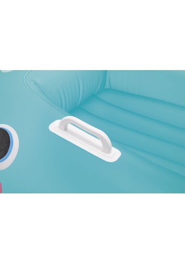 Mavi Balina Figürlü Tırabzanlı Şişme Deniz Yatağı Çok Renkli