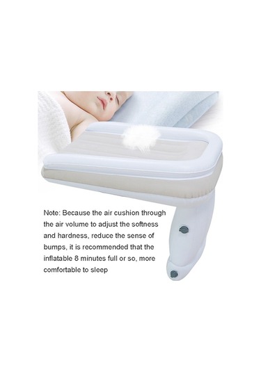 Wondernest Açık Hava Seyahat Bebek Şişme Yatak Araba/uçak Katlanır Yatak, Gri + Emniyet Kemeri Çok Renkli