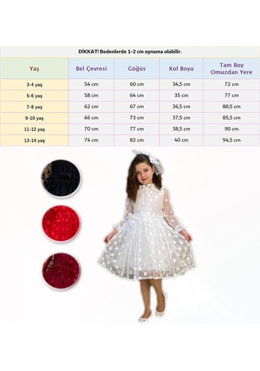 Fiyonk Detaylı Puantiyeli Kurdelalı Tül Elbise - Tül Abiye - Mezu