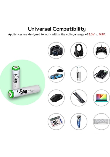 I-Gen B164 4 Adet AAA 900 mAh Şarj Edilebilir İnce Kalem Pil 1.2V Ni-MH Şarjlı Pil