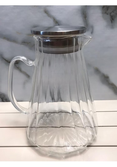 Kapris Metal Kapaklı 1500 Ml Cam Sürahi Kap-020