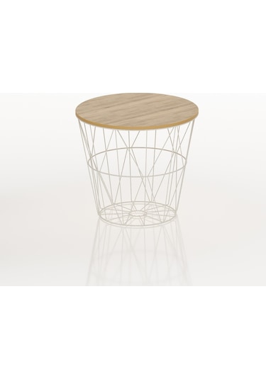 Teknotel MG011 Kapaklı Organizer Dekoratif  Sepet 2 Adet Beyaz