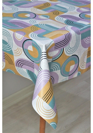 Elyaf Astarlı Silinebilir Pvc Muşamba Masa Örtüsü 1195-2geobhm-mint