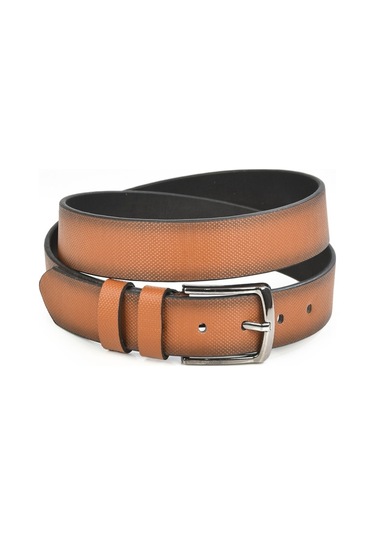 Deepsea Erkek Taba 4 Cm Eninde Nokta Desenli Suni Deri Kemer 2402610 False