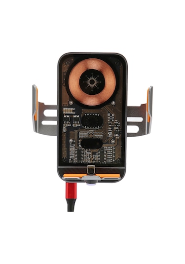 Padalink 15w Cam Kapaklı Otomatik Klemeli Kablosuz Araç Şarj Cihazı, 360 Döner, 200mah Batarya, Qi Uyumlu, Farklı Telefon Adaptörleriyle
