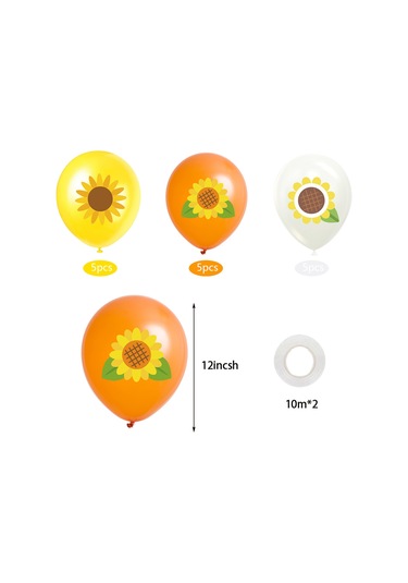 Ayçiçeği Temalı Parti Seti Bayrak Kurdelesi Büyük Ve Küçük Sıra Spi Diğer