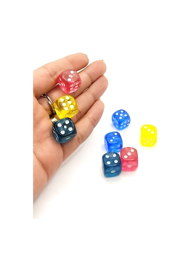 Renkli Okey Zarı , Masa Oyunları Zarı - 2 Adet