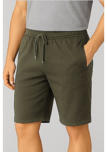 Wingetstar Cepli Bağcıklı Erkek Bermuda Şort Haki