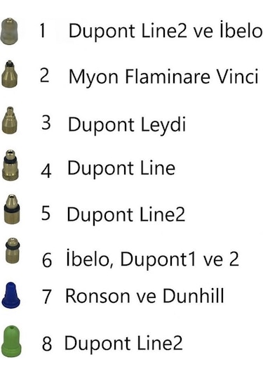 Dupont İbelo Carrier Dunhil Ronson Univeral Gaz Aparatı 9'lu Set