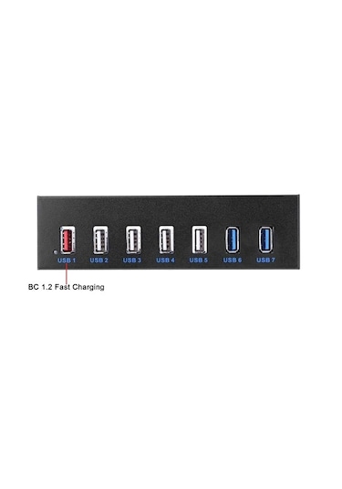 Floppy Ön Panel 7 Port Usb Çoklayıcı Hub 5.25 İnç Usb 3.0 2.0 Hız