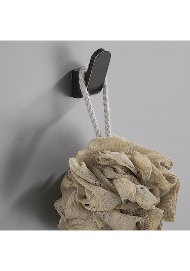 Teltree Siyah Uzay Alüminyum Duvarlı Kanca - Kalın, Dayanıklı, Hafif Montajlı, Çamaşır/şapka Asma, Banyo/oda İçin Tek Kanca Delikli Diğer