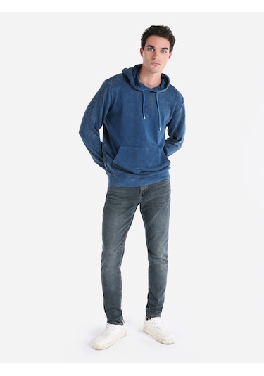 Colin's Colins Regular Fit Baskılı Kapüşonlu Mavi Erkek Sweatshirt Cl1065602 İndigo Colin's Colins Regular Fit Baskılı Kapüşonlu Mavi Erkek Sweatshirt Cl1065602 İndigo