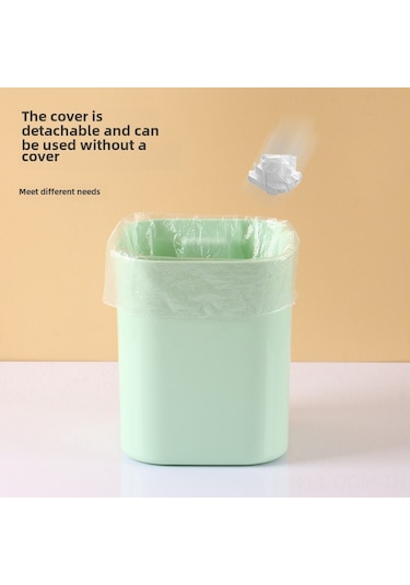 Qingmipy Ofis Masaüstü Çöp Kutusu, Pp Malzeme İle Dayanıklı, Kapaklı, Dormitorio Ve Yatak Odası İçin Küçük Çöp Saklama Kutusu Siyah, 1 Adet