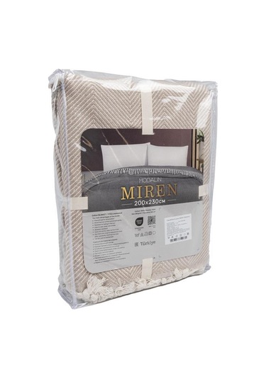 Battaniye Pamuk Miren 180x200 Cm Bej
