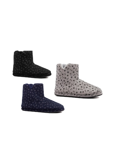 Redplay Eb309 Çapa Desenli Erkek Panduf Ev Botu Ev Ayakkabısı