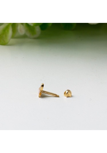 Bilezikci  14 Ayar Altın Kırmızı Tragus Küpe Kphsy14k22489 Sarı