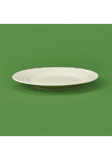 Tulu Porselen Liana Tatlı Tabağı - Krem - 19 Cm Krem
