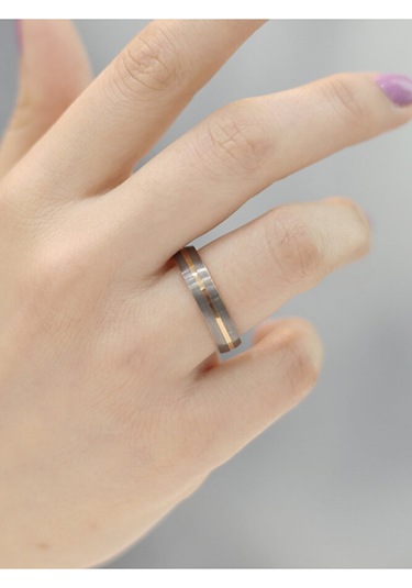 14 Ayar Altın Siyah Alyans Yüzük