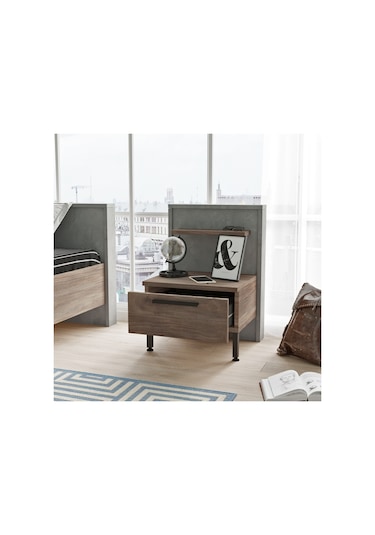 Robin Home Dream Genç Odası Takımı 3'Lü Set Karyola - Komodin - Kahverengi