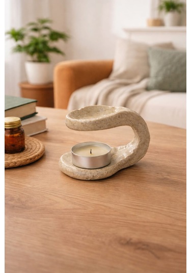 Cogo Seramik El Yapımı Stoneware Seramik Buhurdanlık Minimal Tasarım