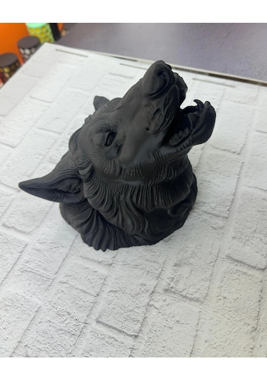 Siyah Ayı Figürü Duvar Dekoru Asılabilir Hediyelik Heykel 25x19 Cm