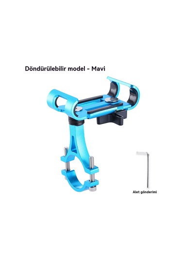 Bisiklet Alüminyum Alaşımlı Sa Telefon Tutacağı, Bisiklet Ve Motosiklet Navigasyon Standı Blue