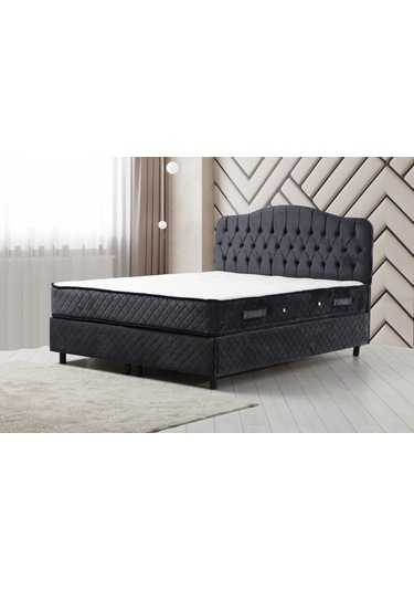 140x200 Vassi Baza+başlık+ Sonata Yatak Antrasit