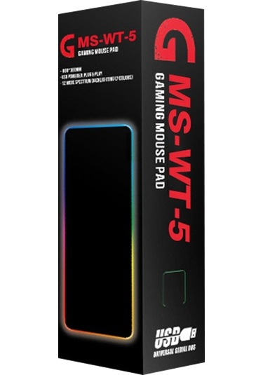 Bilgisayar Dünya Haritası Desenli Aydınlatmalı Mouse Pad, Boyut: 35 X 25 X 0.4cm