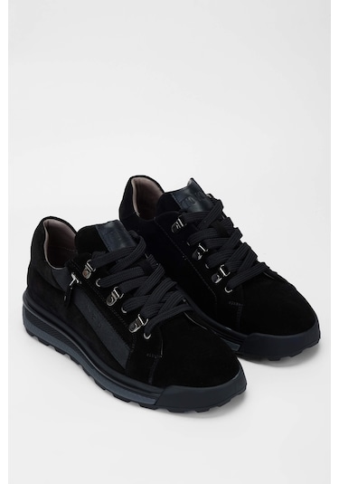 Tamer Tanca Erkek Hakiki Deri Siyah Süet Casual Ayakkabı 383 5653 Erk Ayk Sk23/24 Sıyah Suet Siyah