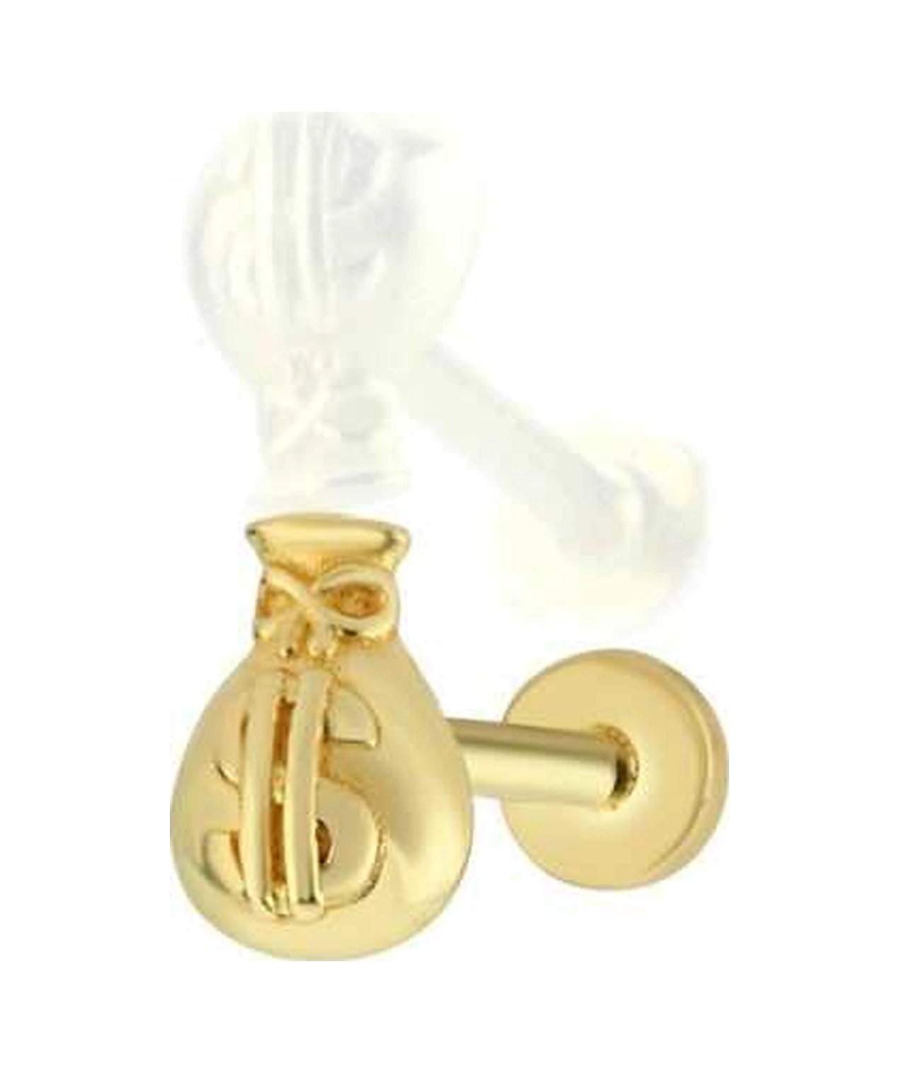 Cherry By Özkonak Dolar Kesesi Tragus Piercing Sarı