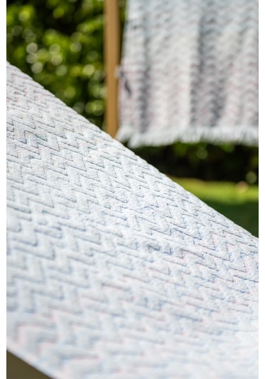 Menderes Home Cotton Collection Bukle Plaj Havlusu Saçaklı Mavi