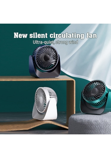 Lemestar Usb Şarjlı Taşınabilir Mini Fan - 3 Hız Ayarlı, Sessiz, 2000mah Pil, Ofis/yurt İçin
