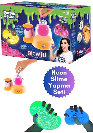 Toyika Doctor Squish Neon Renkli Slime Yapma Maker Seti Parlayan Renkli