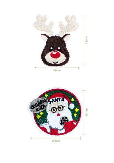 Pin Your Patch New Year Christmas Yeni Yıl Patch Set Patch Yama Seti Kırmızı