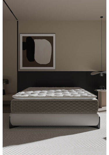 Argimo Mocha Çift Kişilik Pedli Paket Yaylı Yatak 30 Cm Çift Kişilik