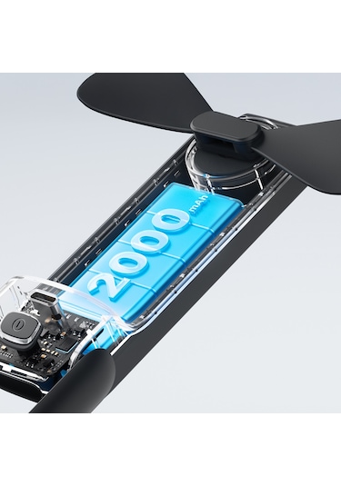 Aecooly Pf01 Katlanabilen Kompakt 3 Kademeli Portatif Soğutucu El Fanı Siyah